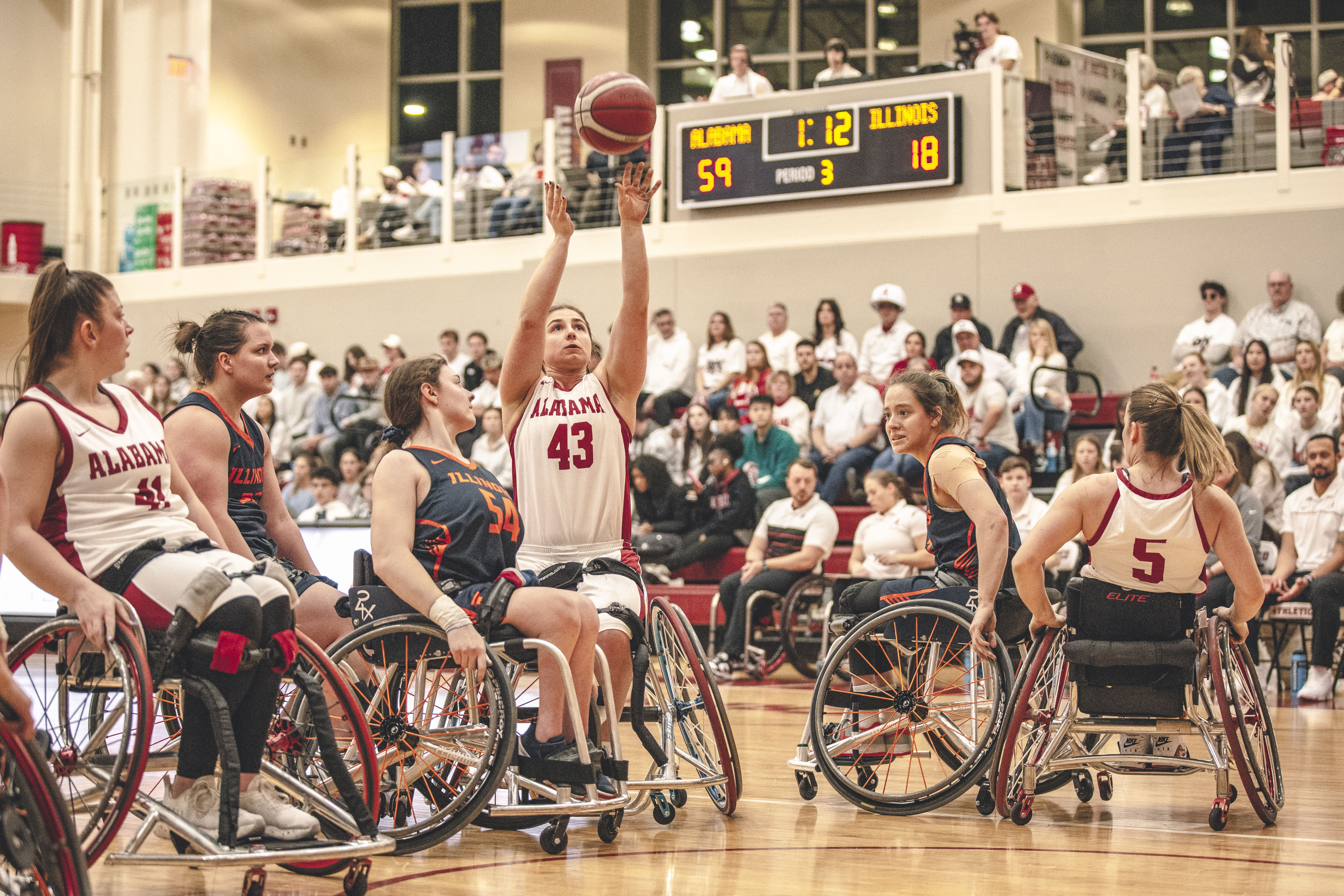 A picture of students playing basketball